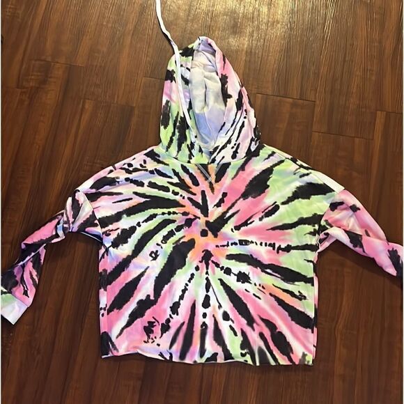 NWOT Tye Dye Pullover Hoodie Women’s Sweater - Lightweight - Size Small - Picture 1 of 4